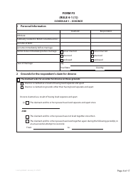 Form F3 Notice of Family Claim - British Columbia, Canada, Page 6