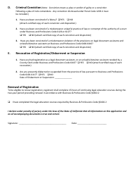 Legal Document Assistant Registration (Individual) - Kern County, California, Page 6