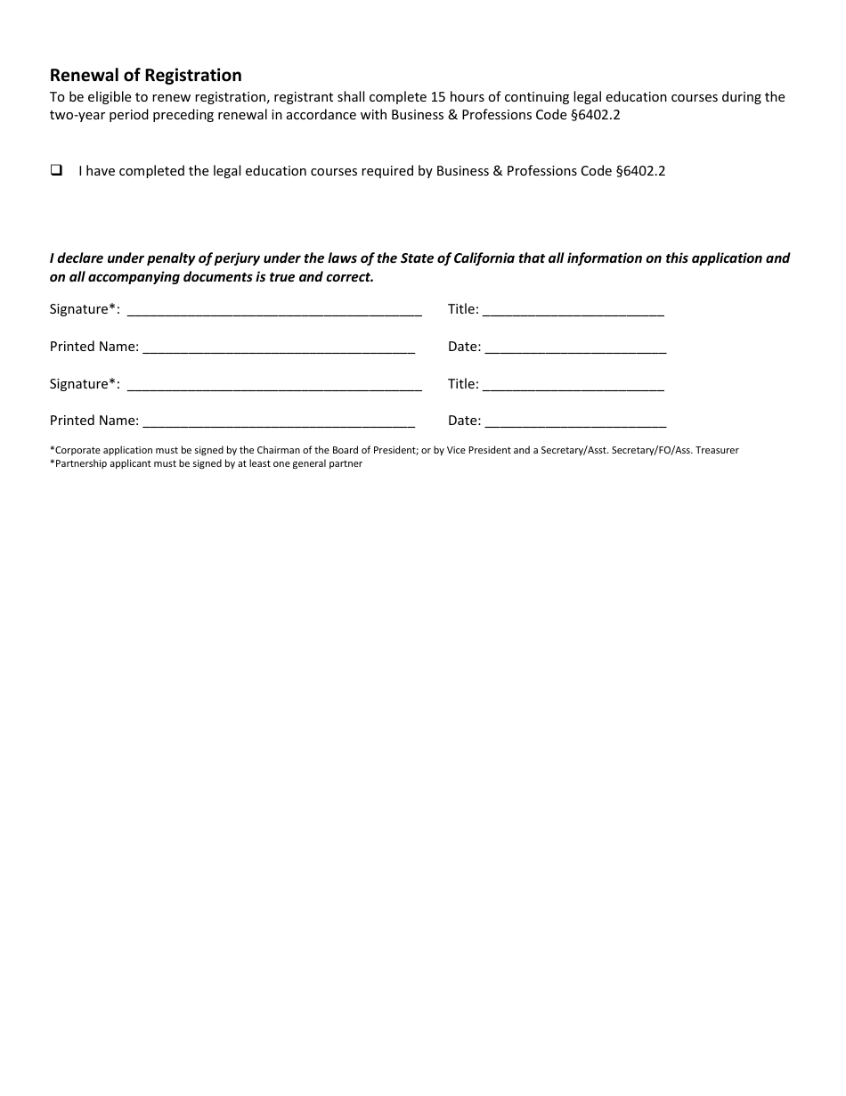 Legal Document Assistant Registration (Corporate or Partnership) - Kern County, California, Page 7