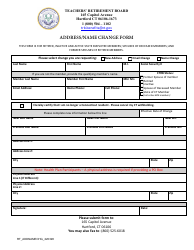 Document preview: Address/Name Change Form - Connecticut