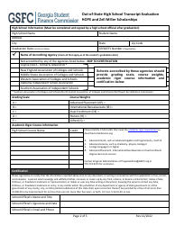Out-of-State High School Transcript Evaluation - Hope and Zell Miller Scholarships - Georgia (United States), Page 2