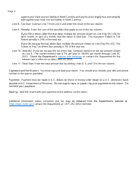 Instructions for Form E-554 Consumer Use Tax Return - North Carolina, Page 4