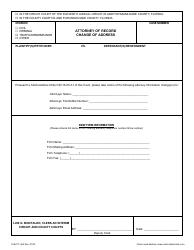 Form CLK/CT.464 Attorney of Record Change of Address - Miami-Dade County, Florida