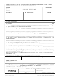 Form CLK/CT.173 Complaint for Replevin - Miami-Dade County, Florida