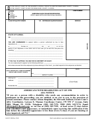 Form CLK/CT.036 Subpoena Duces Tecum for Deposition - Miami-Dade County, Florida