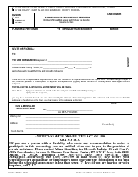 Form CLK/CT.785 Subpoena Duces Tecum Without Deposition - (B)when Witness Must Appear and Produce the Records; Issuance by Clerk - Miami-Dade County, Florida