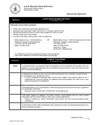 Form CLK/CT.577 Payment Plan Application - Miami-Dade County, Florida, Page 3