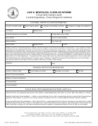 Form CLK/CT.769 Central Depository - Direct Deposit Enrollment - Miami-Dade County, Florida