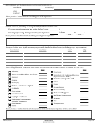 Form ADR-19 Mediation Panel Application Form - California, Page 2