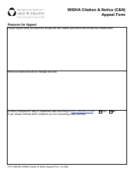 Form F417-298-000 Wisha Citation &amp; Notice (C&amp;n) Appeal Form - Washington, Page 2