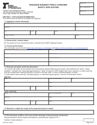 Form 735-9202 Railroad-Highway Public Crossing Safety Application - Oregon, Page 2