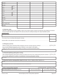 Form 735-9202 Railroad-Highway Public Crossing Safety Application - Oregon, Page 6