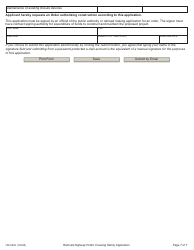 Form 735-9202 Railroad-Highway Public Crossing Safety Application - Oregon, Page 7