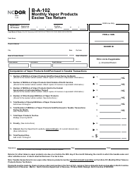 Form B-A-102 Monthly Vapor Products Excise Tax Return - North Carolina, Page 2
