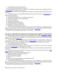 Marketing Code of Conduct Annual Filing Form - Nevada, Page 8