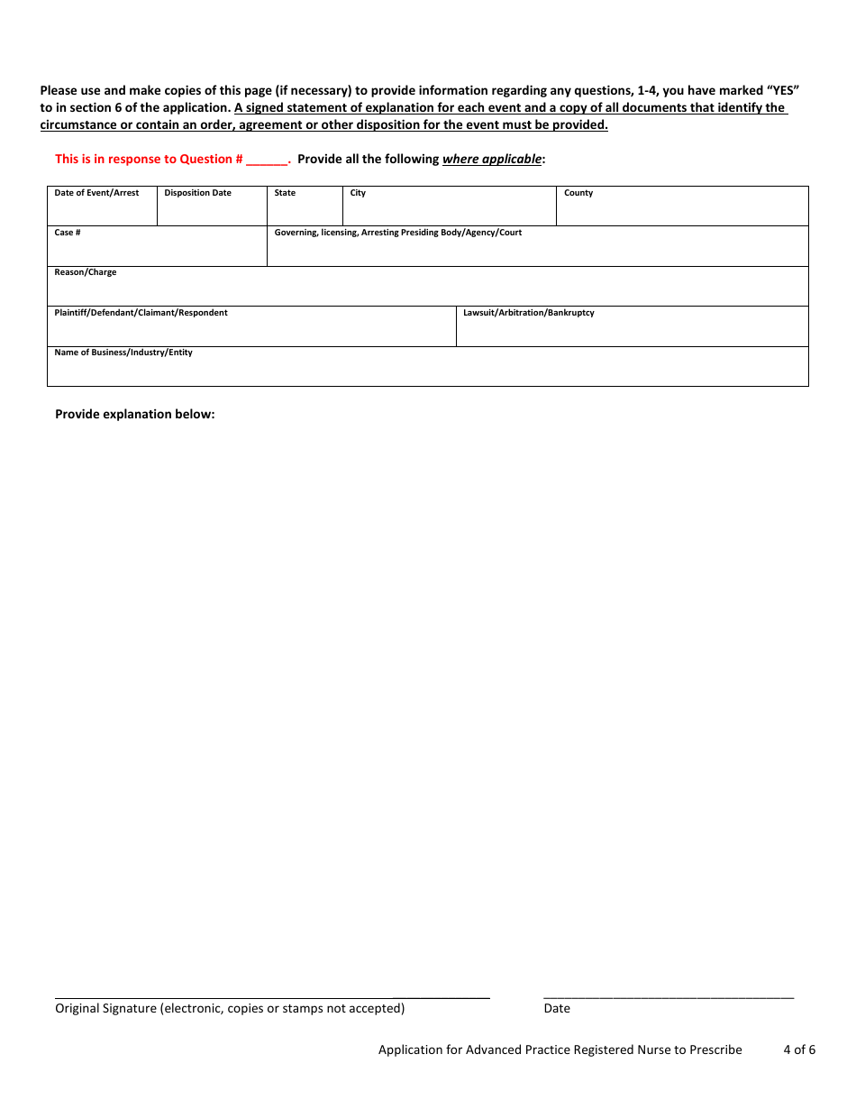 Application for Advanced Practice Registered Nurse (Aprn) - Prescribe / Controlled Substance Registration Application - Nevada, Page 4