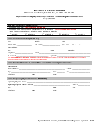 Physician Assistant (Pa) - Prescribe/Controlled Substance Registration Application - Nevada, Page 3