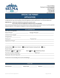 Special Use Permit Application - Town of Selma, North Carolina, Page 2