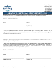 Zoning Permit Application - Temporary Use - Town of Selma, North Carolina, Page 3