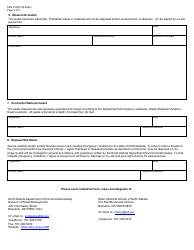 Form SFN51450 Emergency Waste Disposal Variance Notification - North Dakota, Page 2