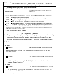 NRC Form 313A (AUT) Authorized User Training, Experience, and Preceptor Attestation (For Uses Defined Under 35.300), Page 4