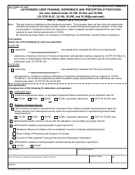 NRC Form 313A (AUD) Authorized User Training, Experience and Preceptor Attestation (For Uses Defined Under 35.100, 35.200, and 35.500), Page 4