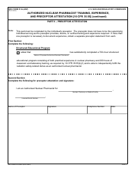 NRC Form 313A (ANP) Authorized Nuclear Pharmacist Training, Experience, and Preceptor Attestation, Page 3