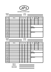 Document preview: Water Polo Score Sheet Template - Aps Sport - Australia