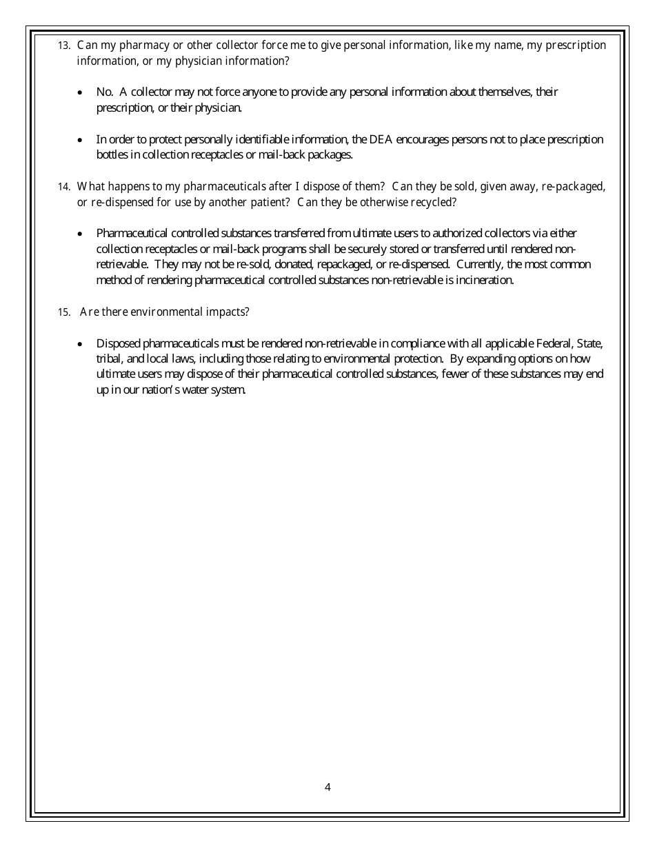 Disposal Act: General Public Fact Sheet, Page 4