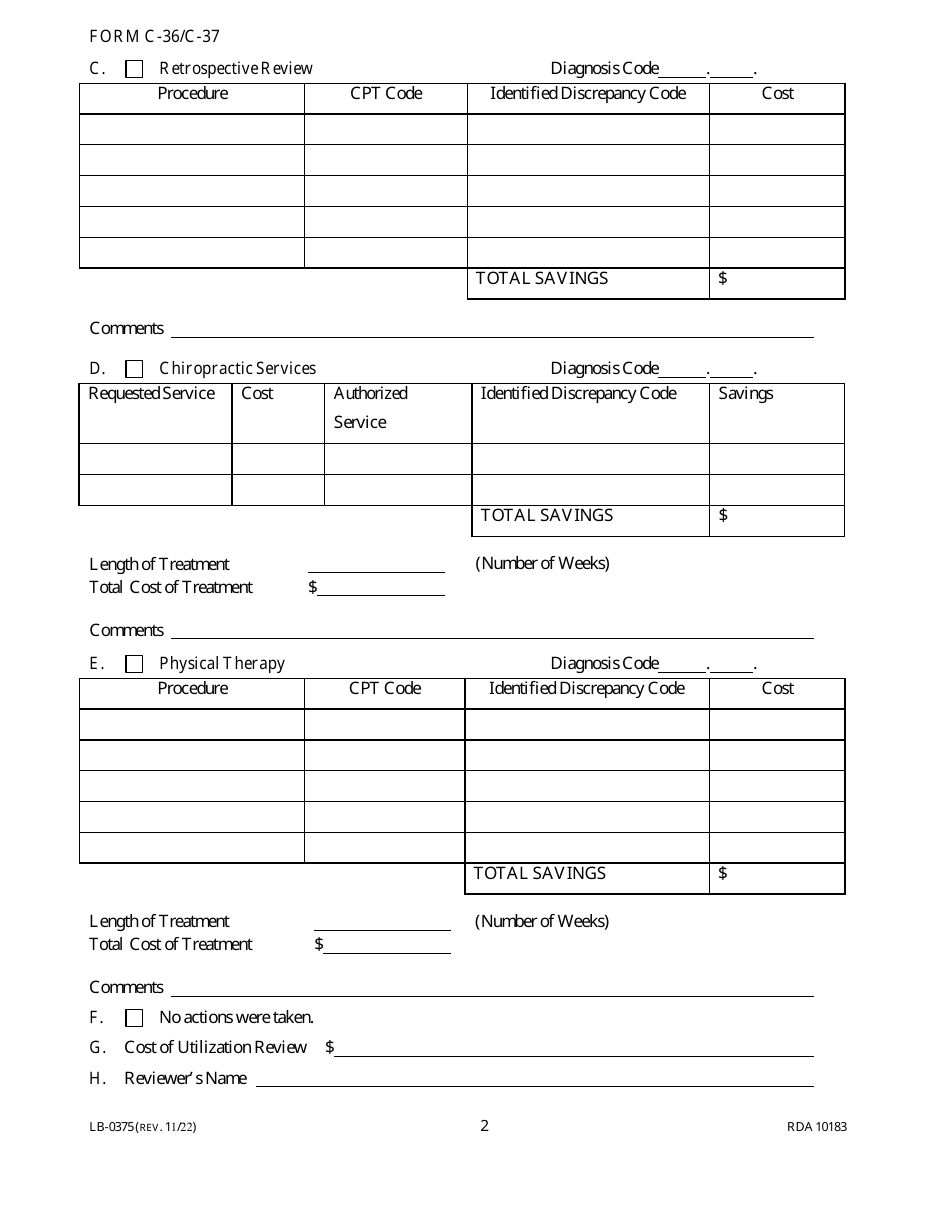 Form C-36 (C-37; LB-0375) Utilization Review Closure - Tennessee, Page 3