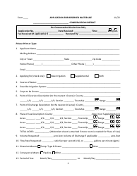 Application for Reserved Water Use - Montana