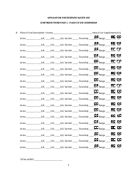 Application for Reserved Water Use - Montana, Page 3