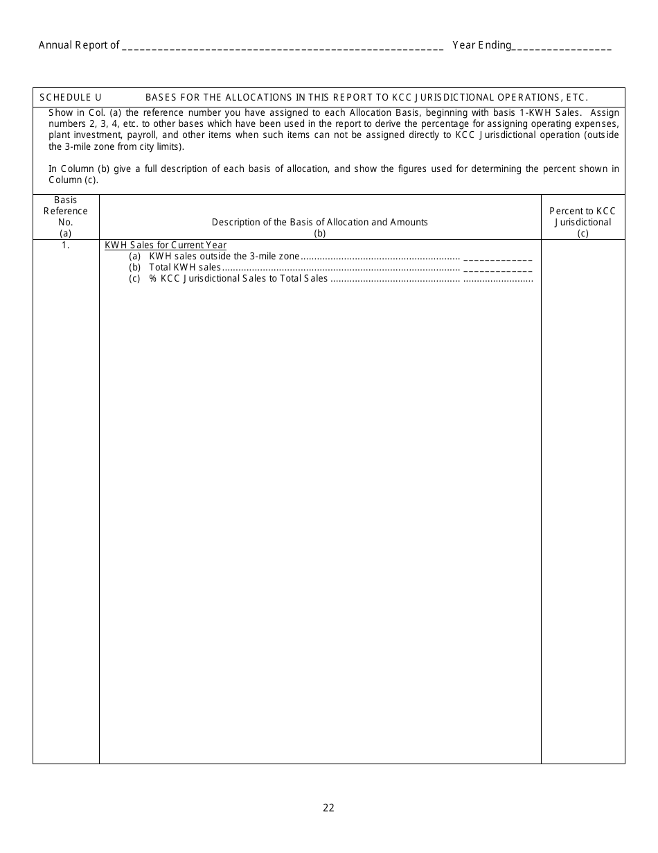 First and Second Class Cities Municipal Electric Utilities Annual Report - Kansas, Page 23