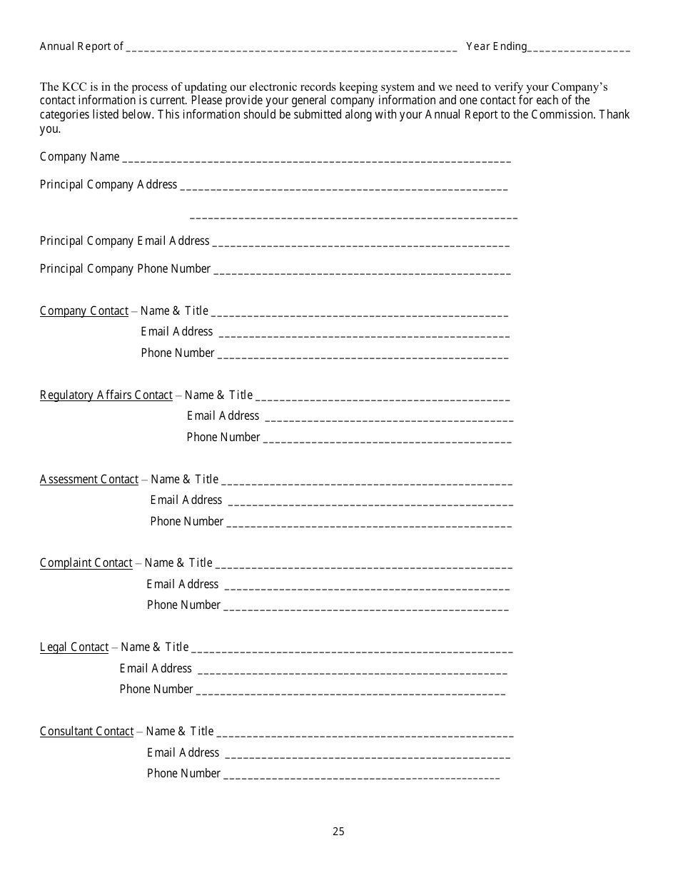First and Second Class Cities Municipal Electric Utilities Annual Report - Kansas, Page 26
