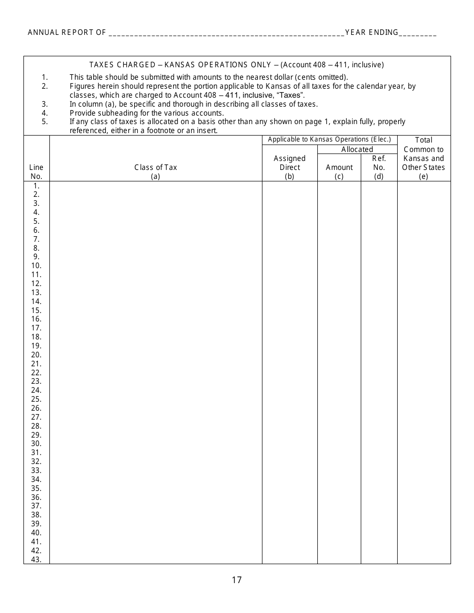 Electric Kansas Supplemental Annual Report - Kansas, Page 19