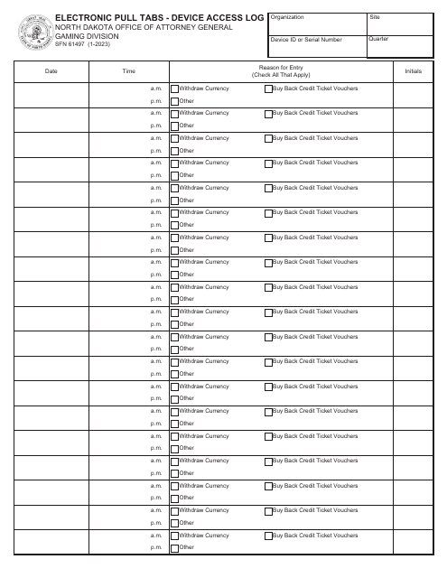 Form SFN61497  Printable Pdf