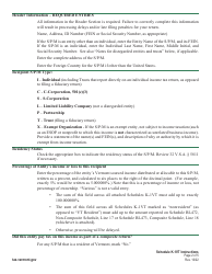 Instructions for Schedule K-1VT Vermont Shareholder, Partner, or Member Information - Vermont, Page 2