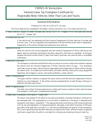 VT Form S-3V Vermont Sales Tax Exemption Certificate for Registrable Motor Vehicles Other Than Cars and Trucks - Vermont, Page 2