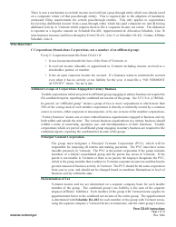 Instructions for Form CO-411 Corporate Income Tax Return - Vermont, Page 2