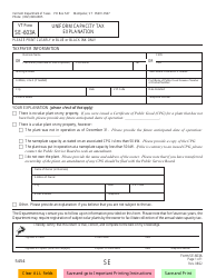 Document preview: VT Form SE-603A Uniform Capacity Tax Explanation - Vermont