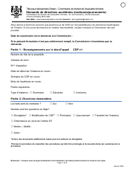 Demande De Directives Accelerees (Motions/Ajournements) - Ontario, Canada (French)