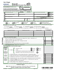 Form 40 (EFO00089) Individual Income Tax Return - Idaho
