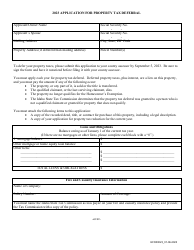 Form EFO00023 Application for Property Tax Deferral - Idaho