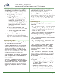 Document preview: Instructions for Form 3150 International Fuel Tax Agreement (Ifta) Report - Idaho