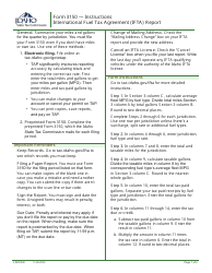 Instructions for Form 3150 International Fuel Tax Agreement (Ifta) Report - Idaho