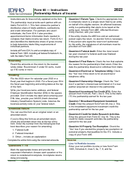 Form 65 (EFO00035) Partnership Return of Income - Idaho, Page 3