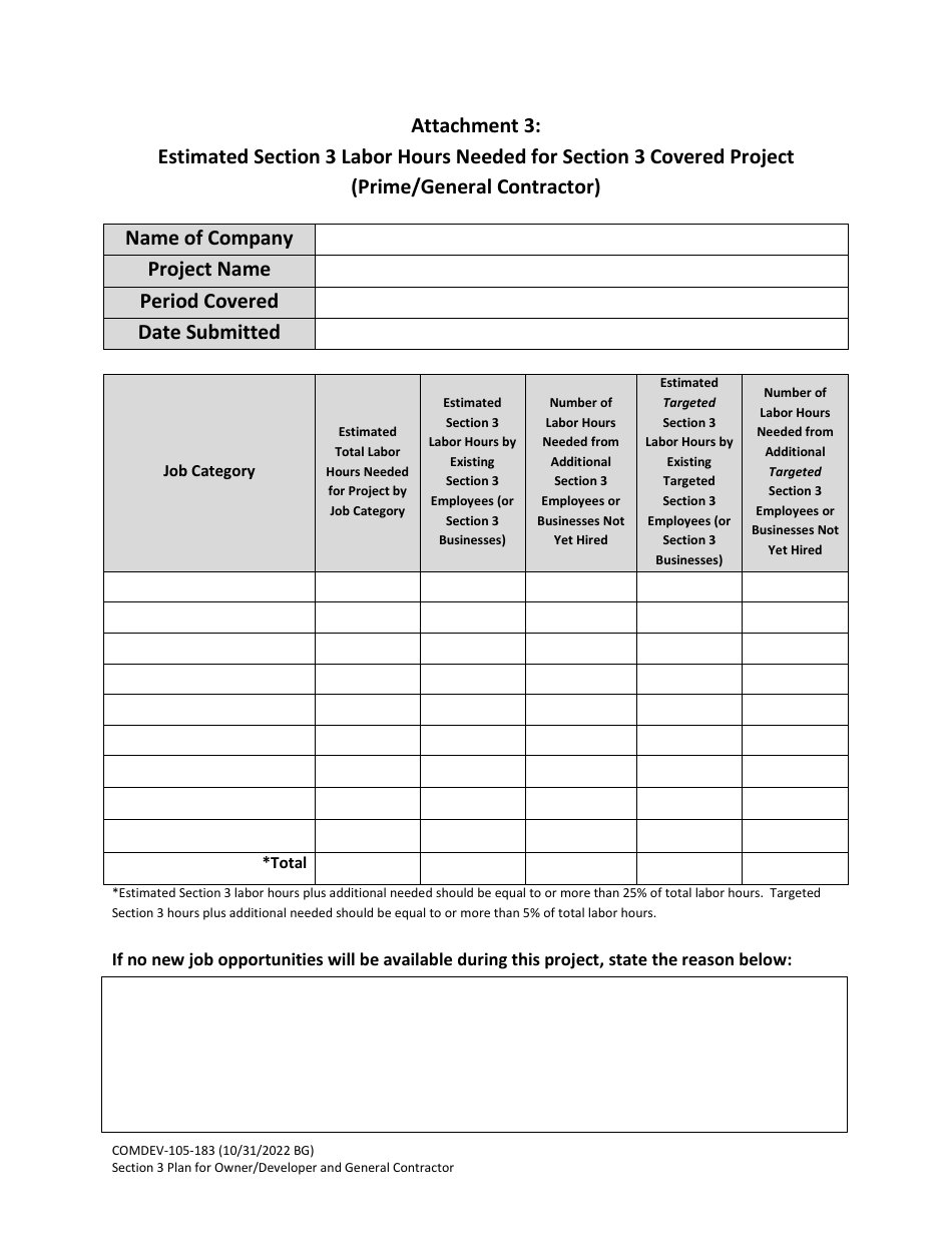 Form COMDEV-105-183 Section 3 Plan for Owner / Developer and General Contractor - City of Grand Rapids, Michigan, Page 8