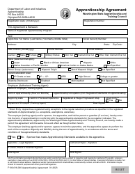 Document preview: Form F100-016-000 Apprenticeship Agreement - Washington
