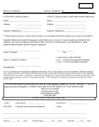 Grand Rapids Assessor&#039;s Review Appeal Form - Residential Real Property - City of Grand Rapids, Michigan, Page 2