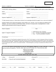 Grand Rapids Assessor&#039;s Review Appeal Form - Commercial/Industrial Real Property - City of Grand Rapids, Michigan, Page 2